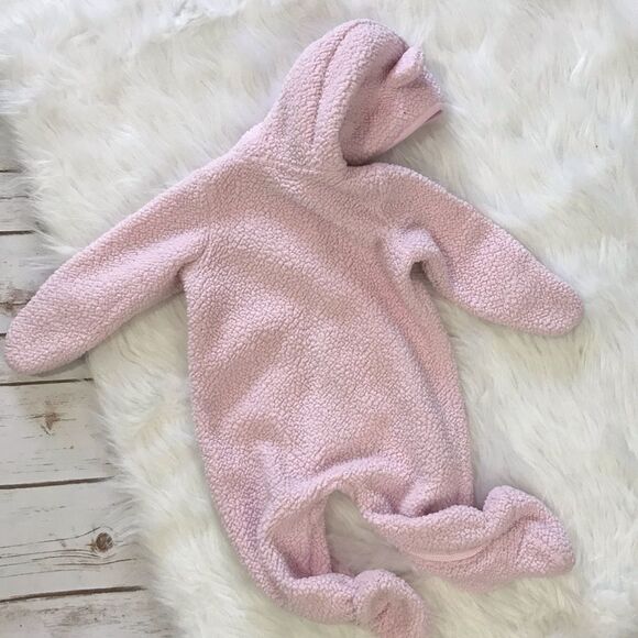 Snowsuit Bunting‎ Baby Girl 9 months Pink Bear - Picture 2 of 10